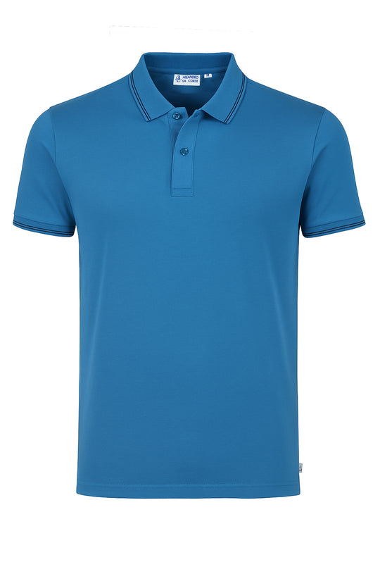Polo Uomo in cotone Jersey Regular fit - AZZURRO