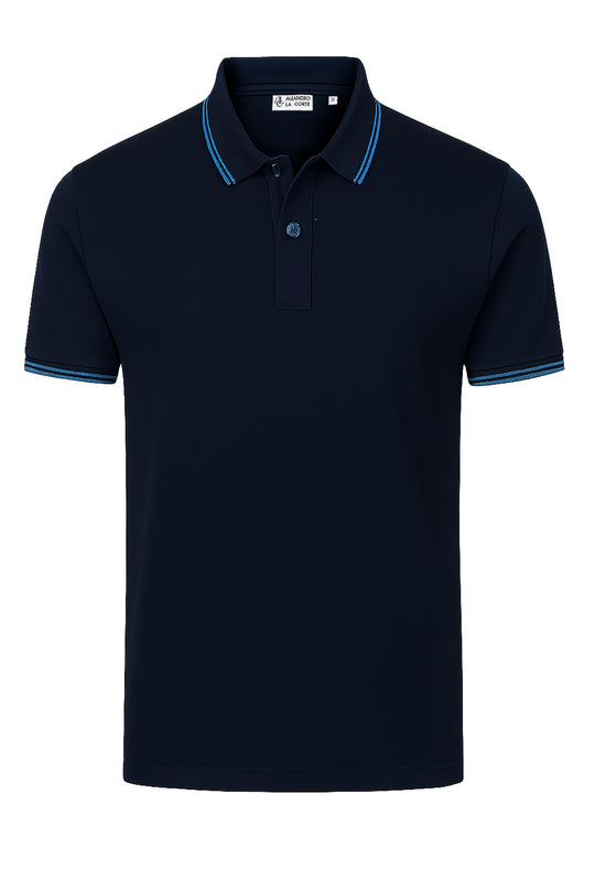 Polo Uomo in cotone Jersey Regular fit - BLU