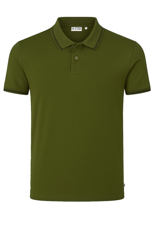 Polo Uomo in cotone Jersey Regular fit - VERDE MILITARE