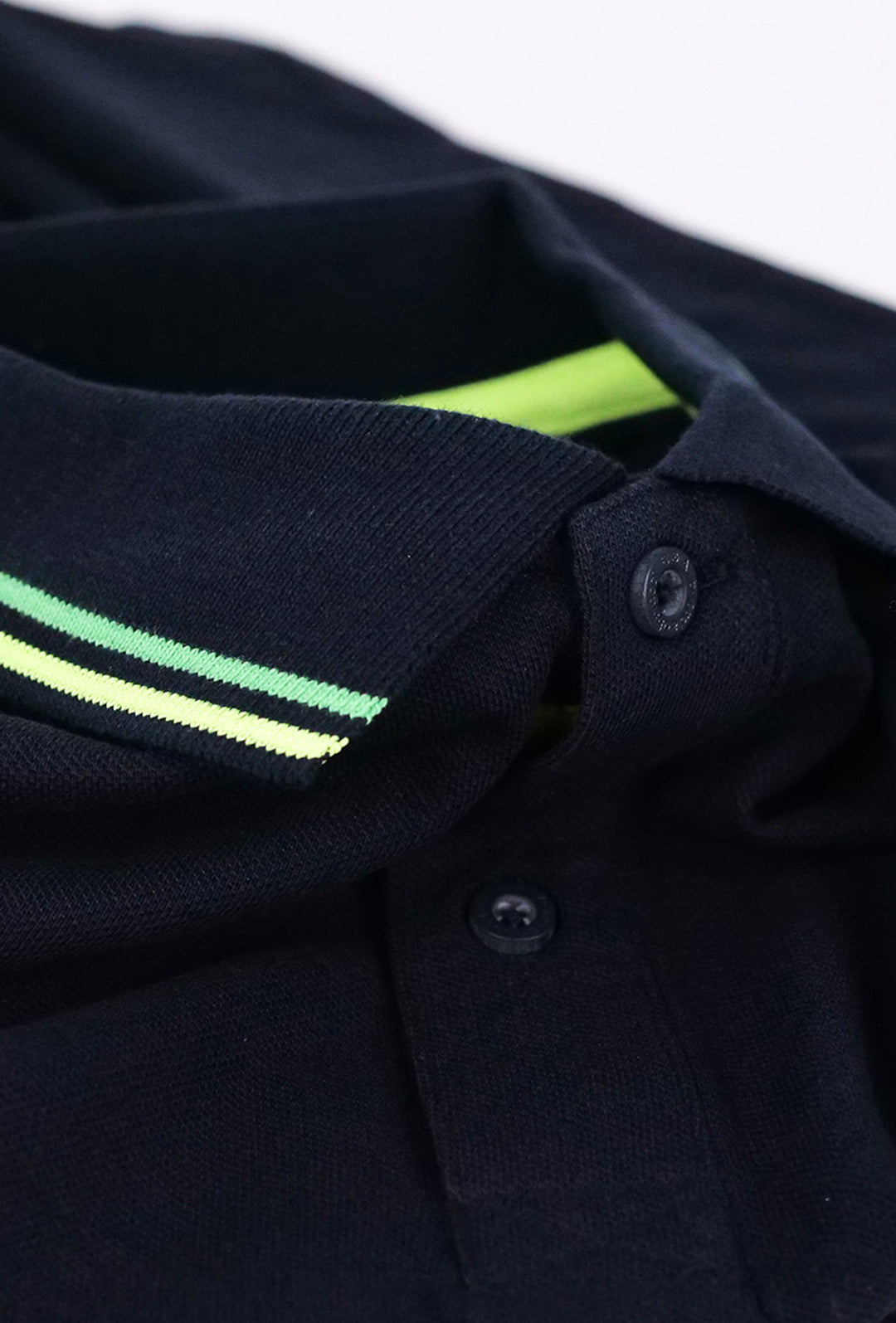 Polo Uomo Baci&Abbracci in Piquet Contrasti Fluo Maglia mezza manica Dresserd - NERO