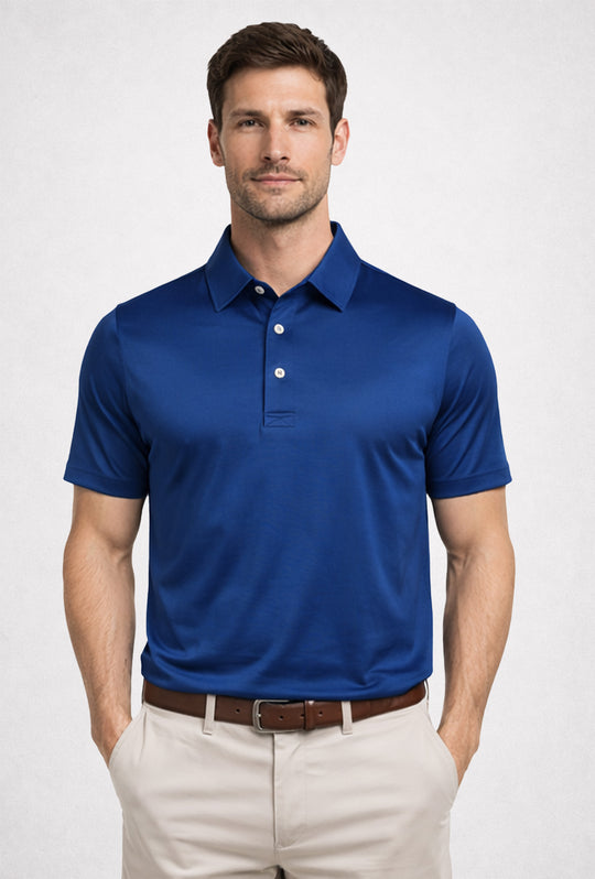 Polo Uomo tessuto di Scozia 100% Cotone Mercerizzato Regular Fit, Made in Italy -AVIO