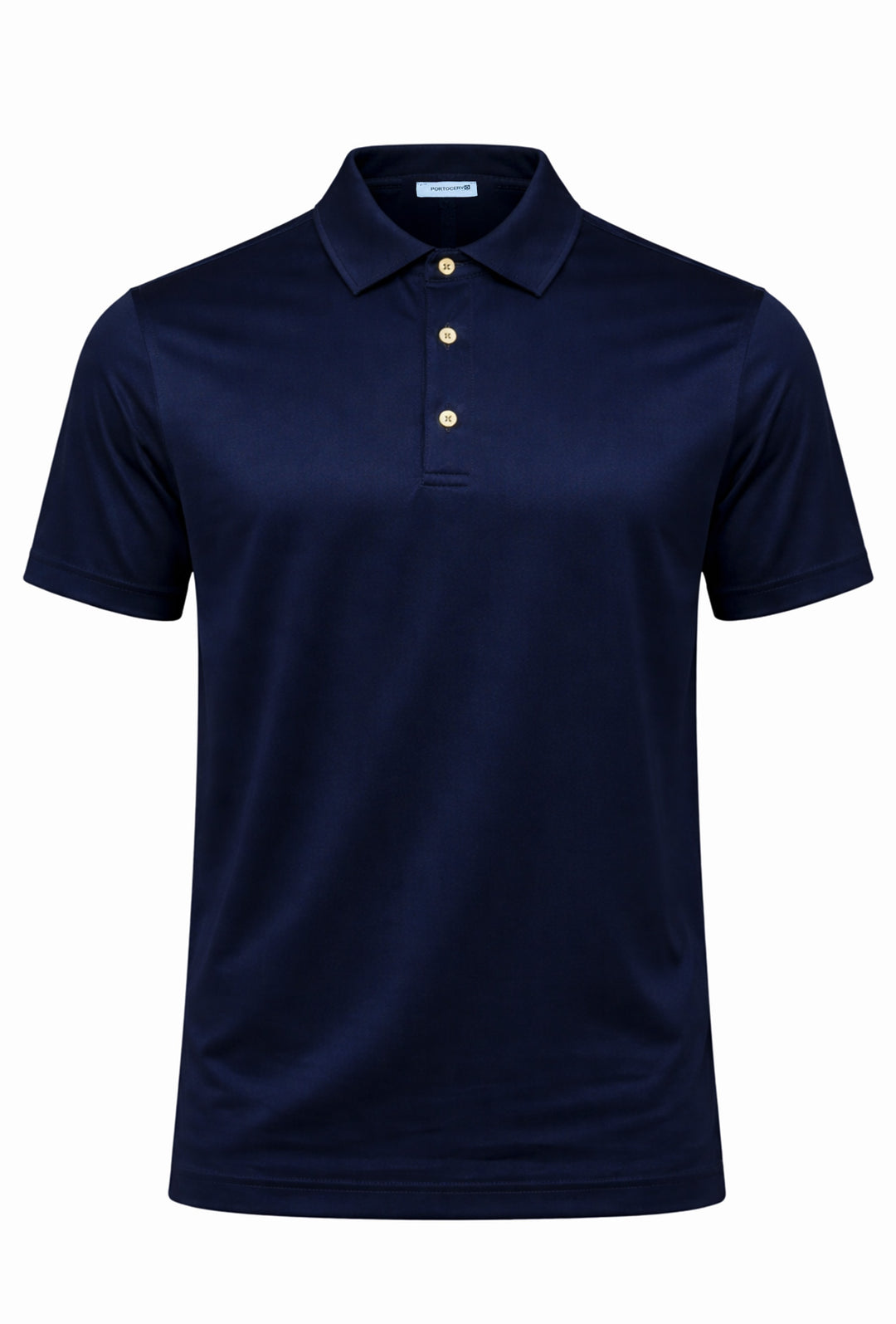 Polo Uomo tessuto di Scozia 100% Cotone Mercerizzato Regular Fit, Made in Italy - BLU