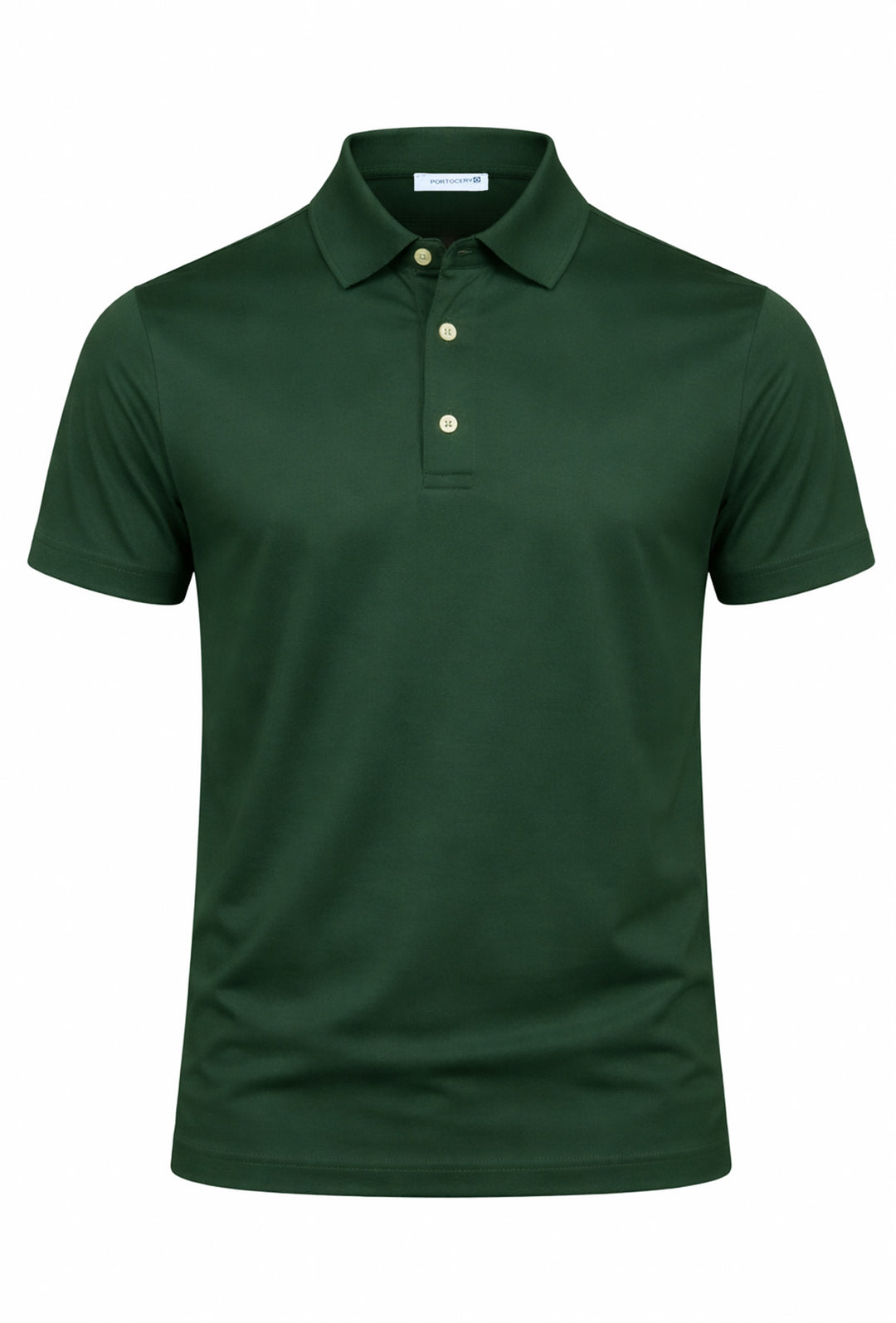 Polo Uomo tessuto di Scozia 100% Cotone Mercerizzato Regular Fit, Made in Italy - VERDE