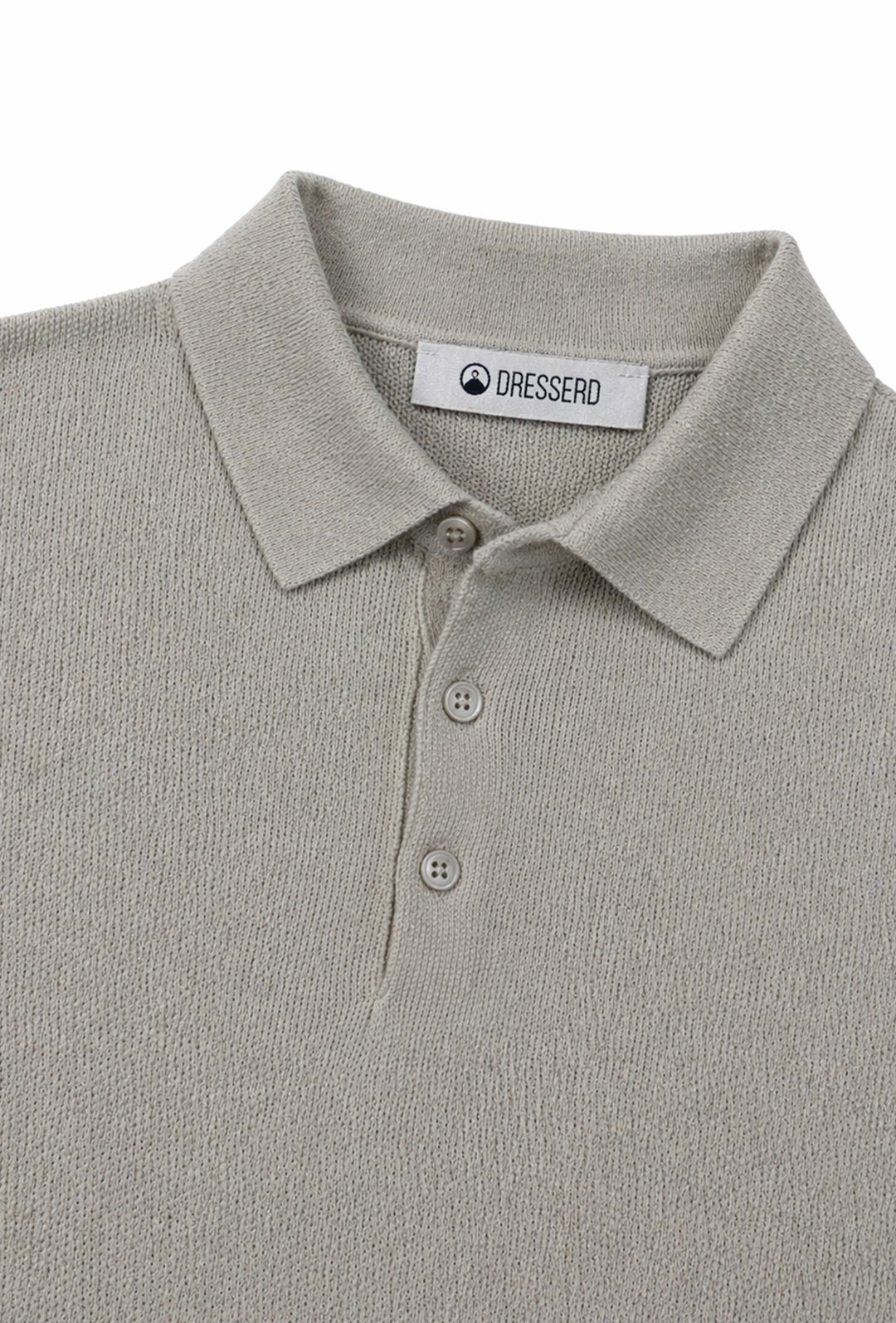 Polo uomo in maglia 100% Cotone in maglia trama lavorata - GRIGIO