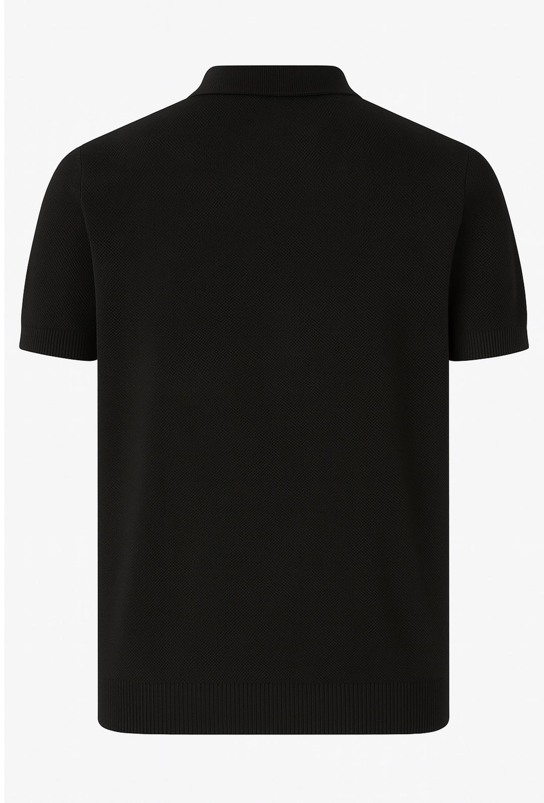 Polo Uomo in Filo Cotone trama lavorata Made in Italy Dresserd - NERO