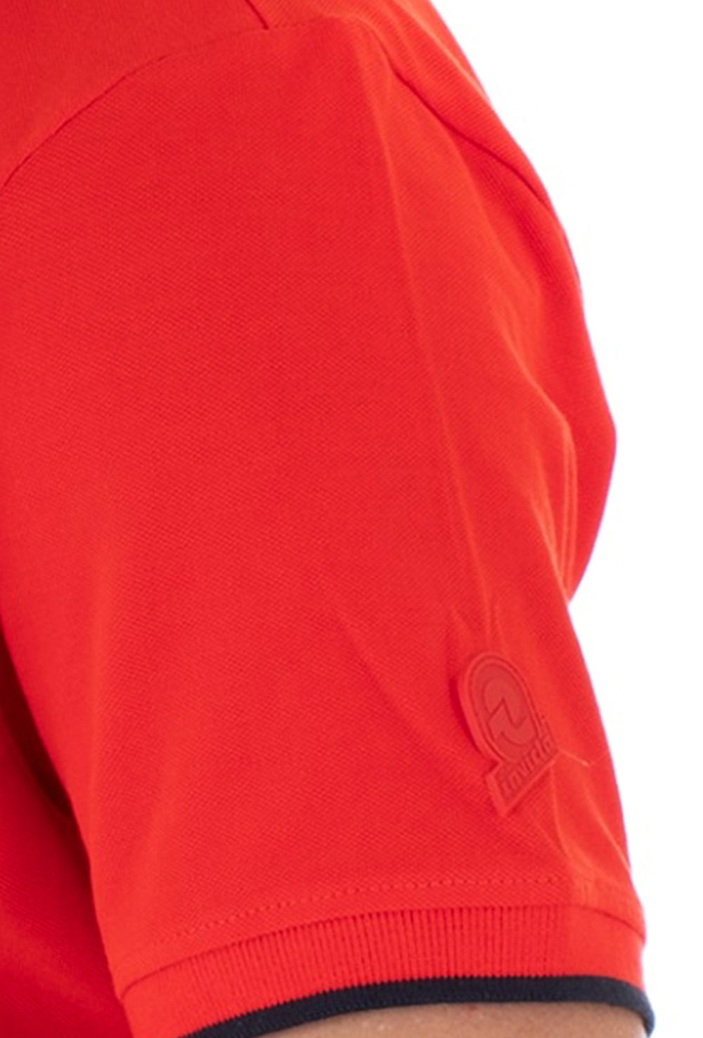 Polo uomo INVICTA mezza manica cotone Piquet Contrasto collo Maglie Dresserd - ROSSO