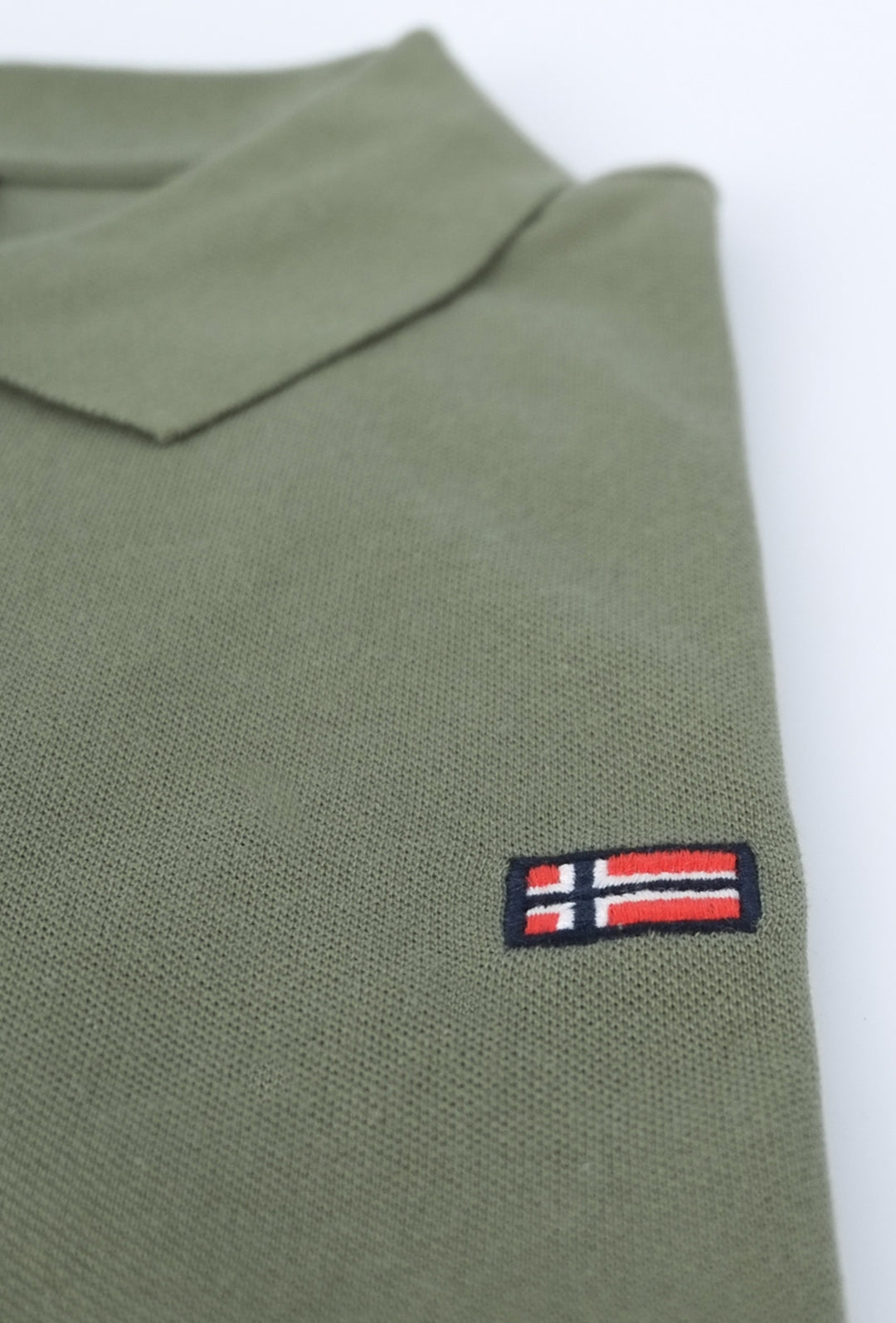 Polo Uomo NORWAY mezza manica 100% Cotone Tinta Unita - VERDE MILITARE