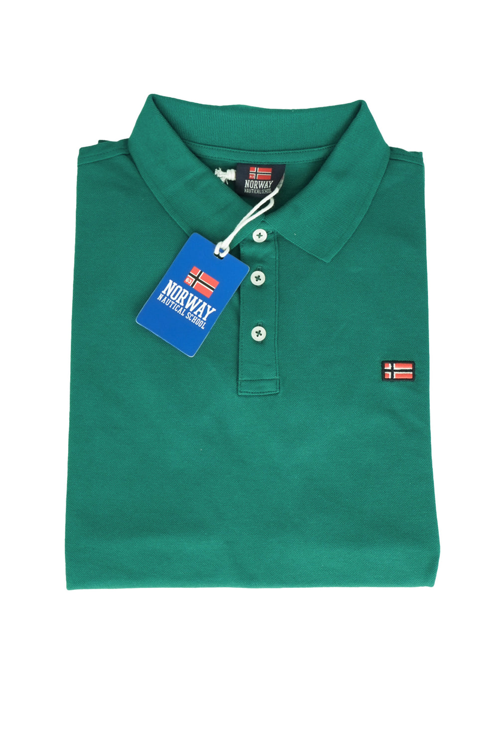 Polo Uomo NORWAY mezza manica 100% Cotone Tinta Unita - VERDE