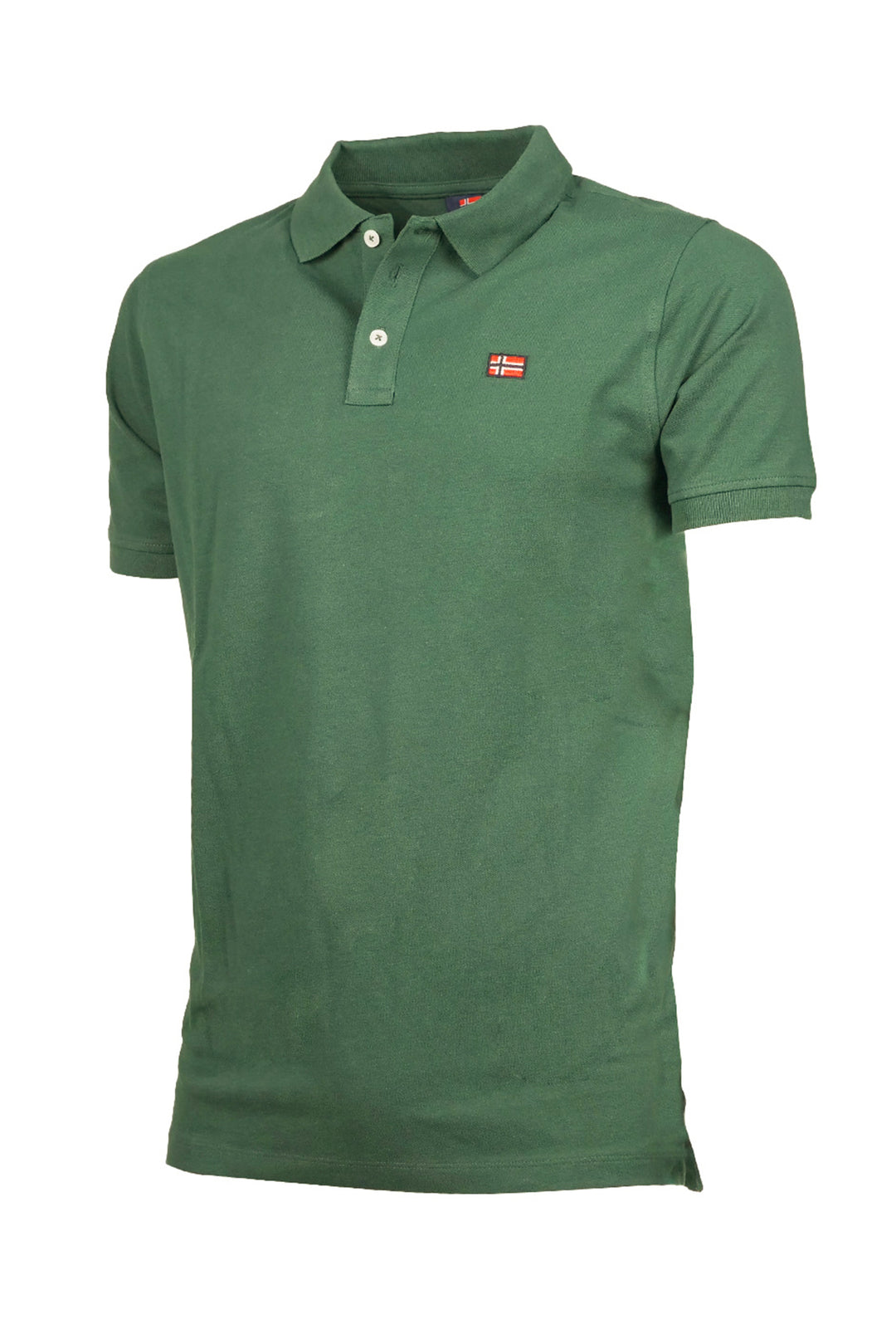 Polo Uomo NORWAY mezza manica 100% Cotone Tinta Unita - VERDE MILITARE