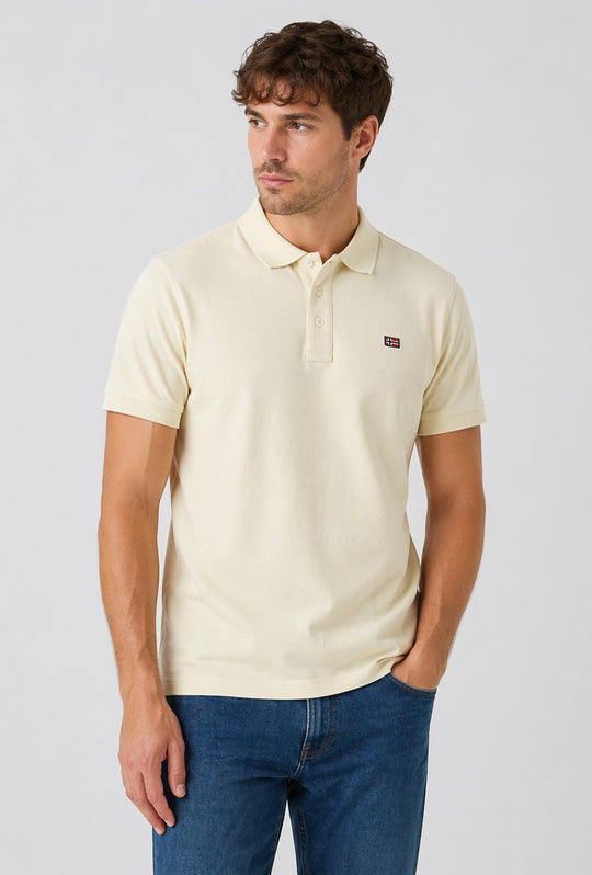Polo Uomo NORWAY mezza manica 100% Cotone Tinta Unita - BEIGE