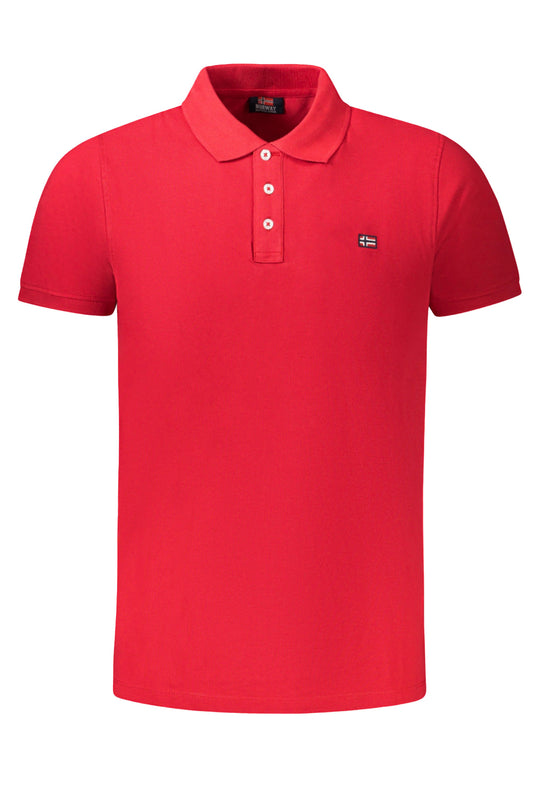 Polo Uomo NORWAY mezza manica 100% Cotone Tinta Unita - ROSSO