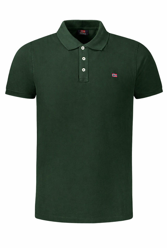 Polo Uomo NORWAY mezza manica 100% Cotone Tinta Unita - VERDE ARMY
