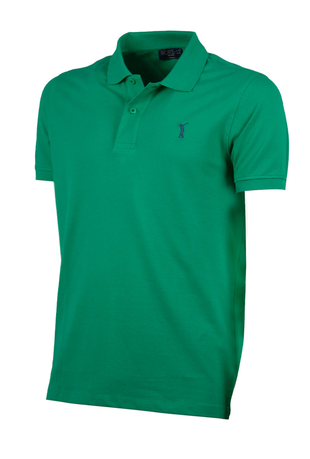 Polo Uomo Nove.11 in Cotone Piquet Semi slim fit Maglia Tinta Unita mezza manica con bottoni - VERDE