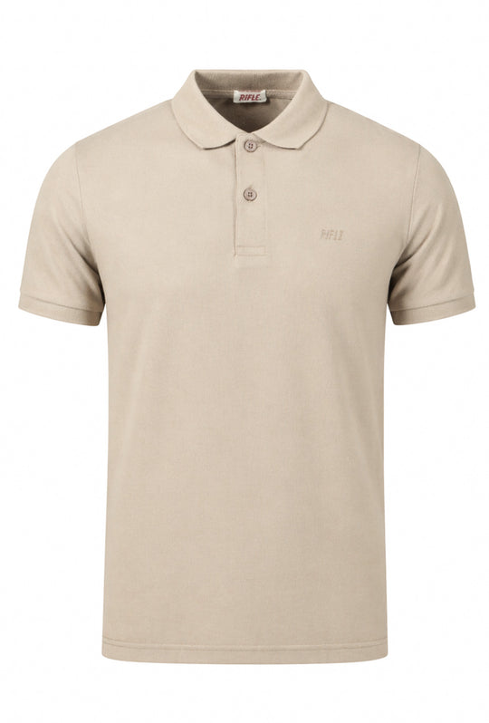 Polo uomo Rifle in 100% cotone piquet - BEIGE