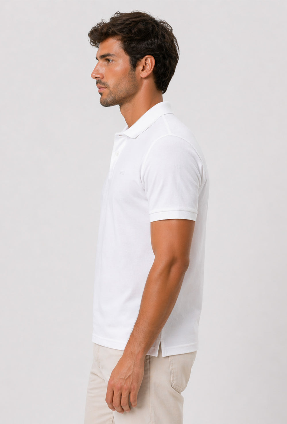 Polo uomo Rifle in 100% cotone piquet - BIANCO
