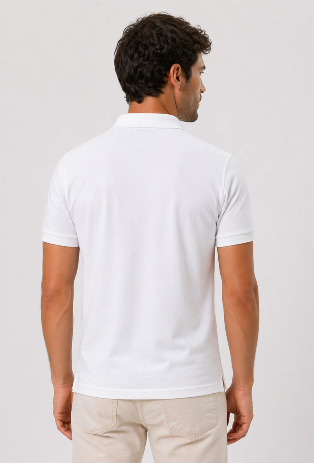 Polo uomo Rifle in 100% cotone piquet - BIANCO