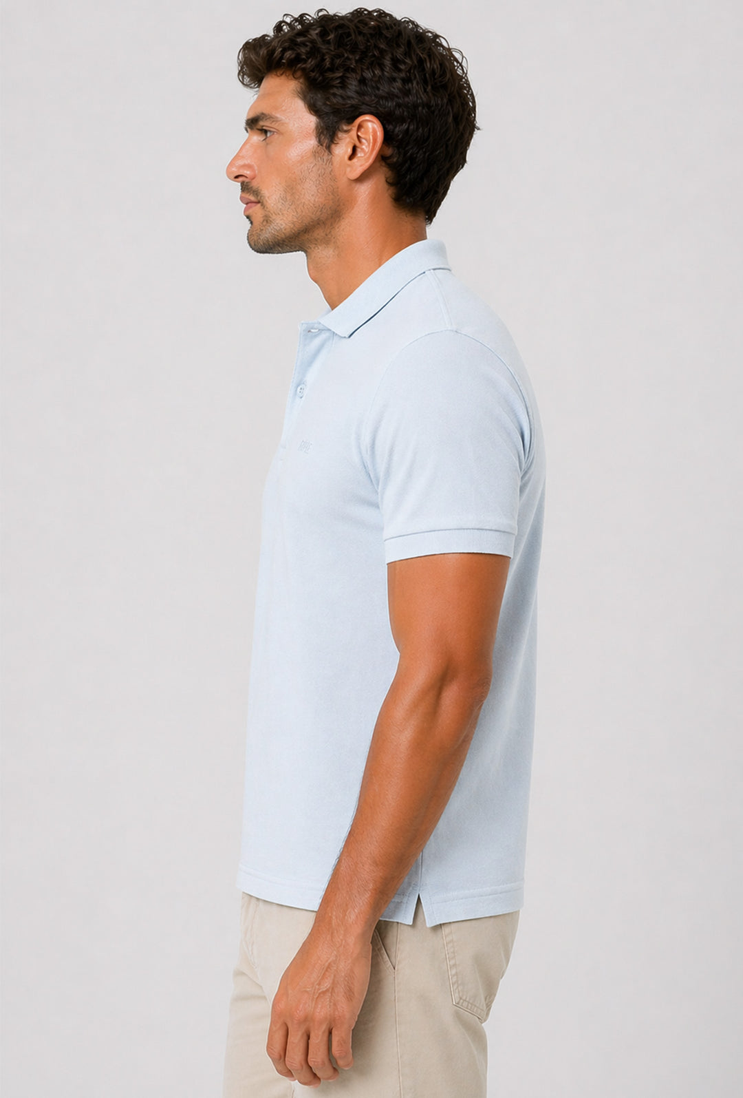 Polo uomo Rifle in 100% cotone piquet - AZZURRO CIELO