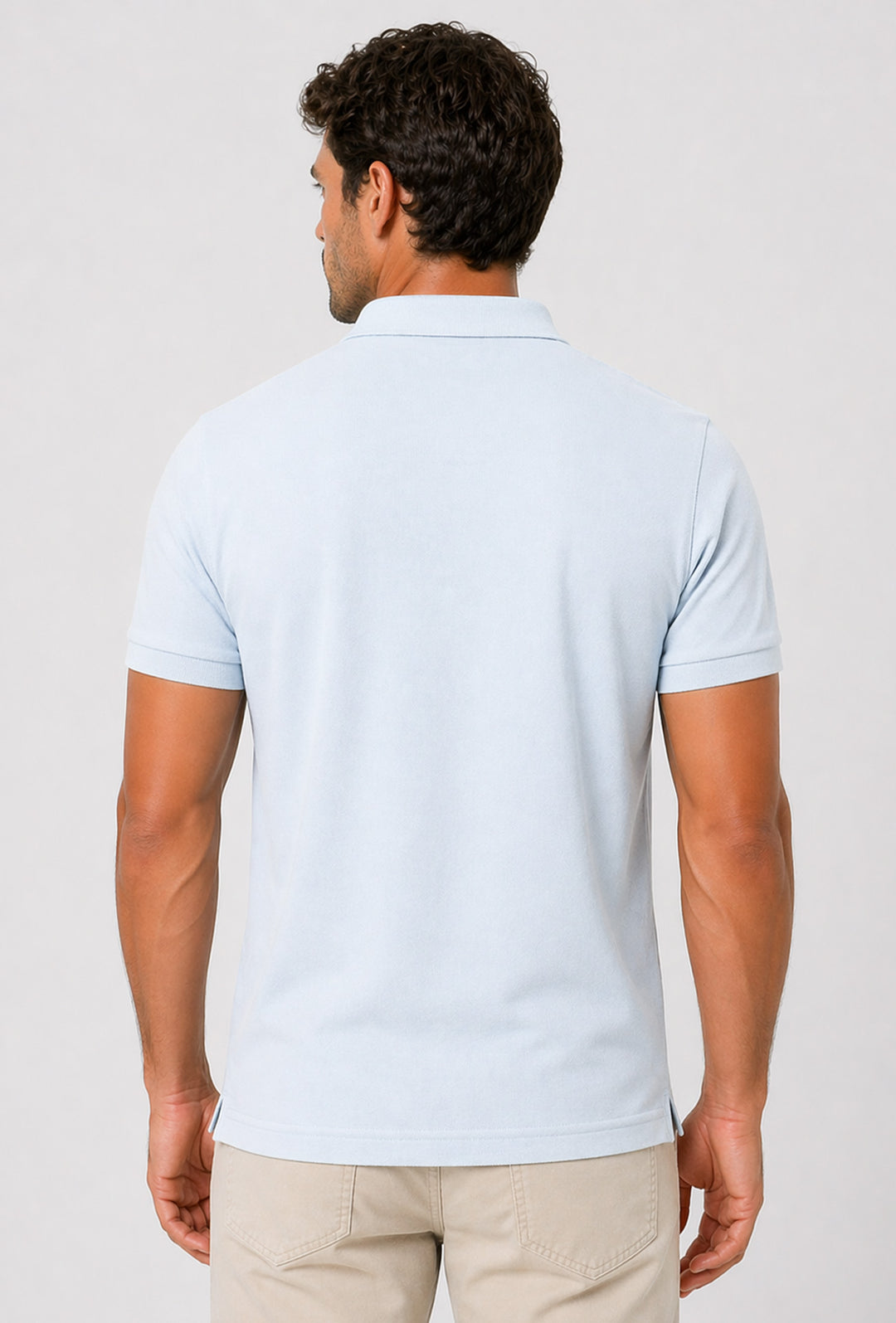 Polo uomo Rifle in 100% cotone piquet - AZZURRO CIELO