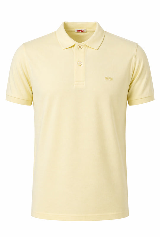 Polo uomo Rifle in 100% cotone piquet - GIALLO PAGLIERINO
