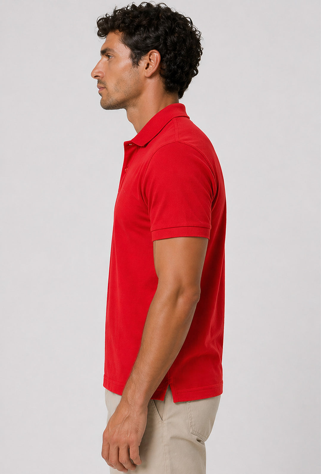Polo uomo Rifle in 100% cotone piquet - ROSSO
