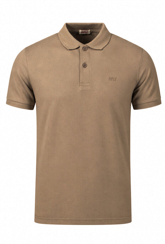 Polo uomo Rifle in 100% cotone piquet - TERRA