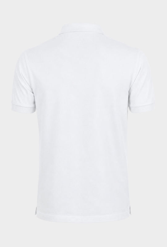 Polo Uomo NORWAY mezza manica 100% Cotone Tinta Unita - BIANCO