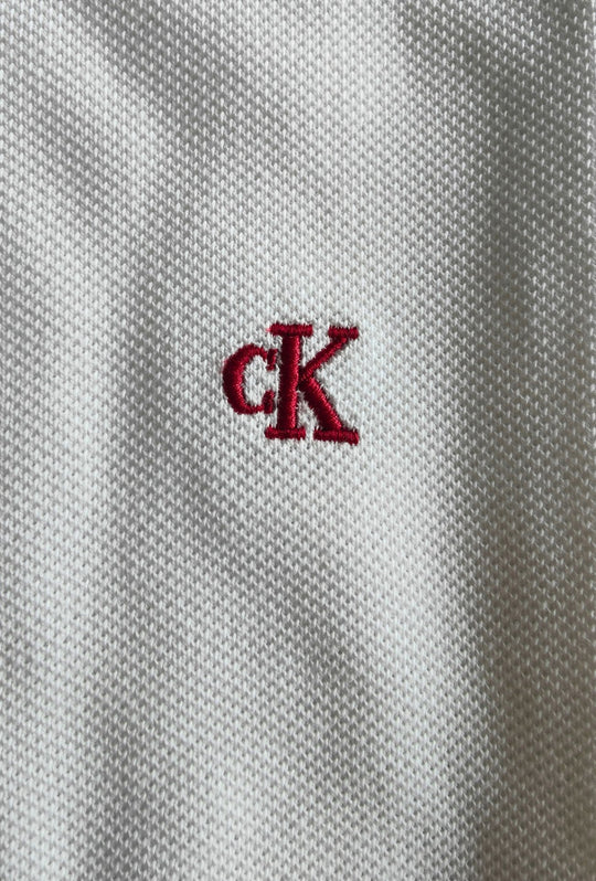 Polo Uomo Calvin Klein in Cotone 100% – Bianco