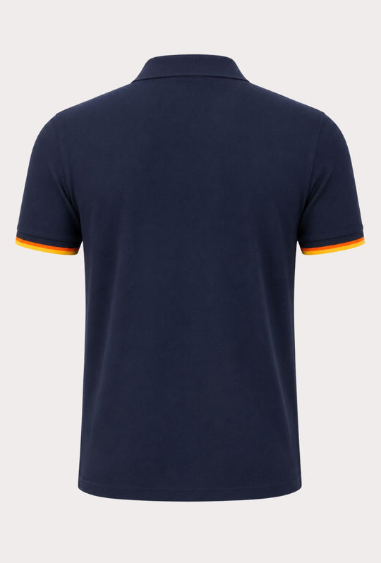 Polo Uomo Cranberry cotone Jersey semi slim con righe a contrasto - BLU NOTTE