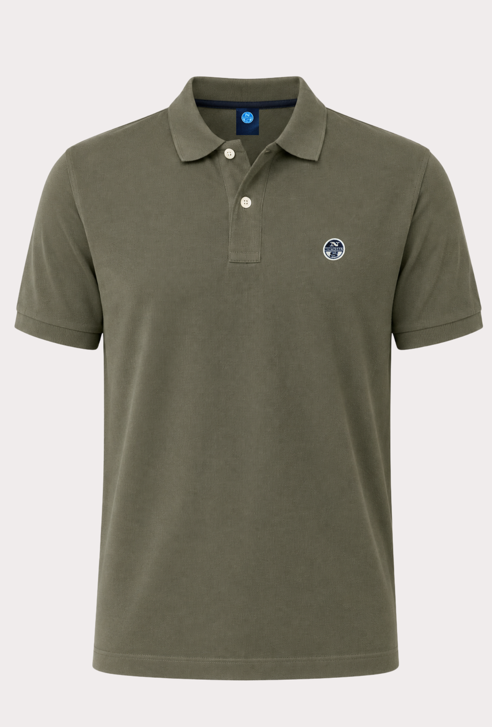 Polo Uomo Regular Fit North Sails- VERDE MILITARE