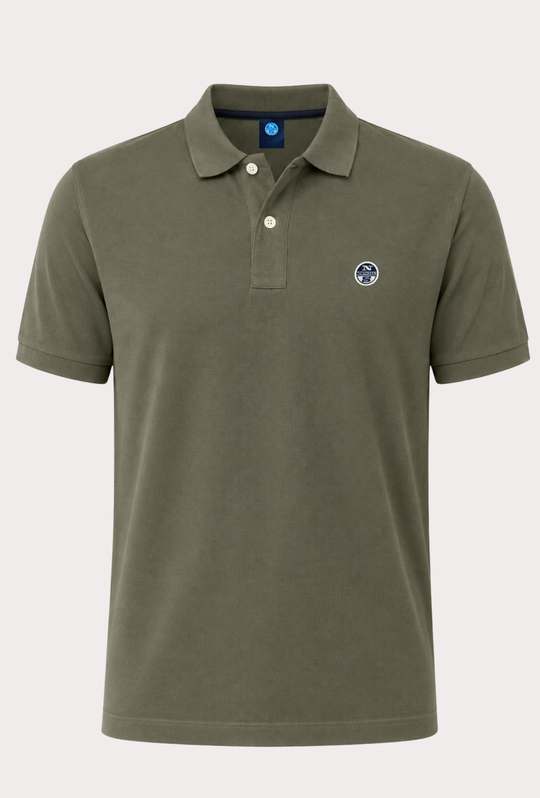 Polo Uomo Regular Fit North Sails- VERDE MILITARE