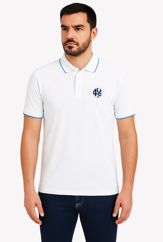 Polo Uomo 4US Paciotti manica corta in cotone Piquet - BIANCO