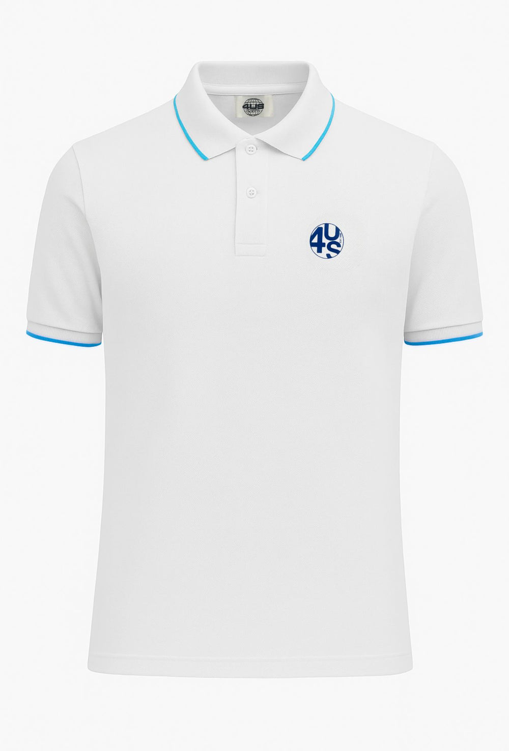 Polo Uomo 4US Paciotti manica corta in cotone Piquet - BIANCO