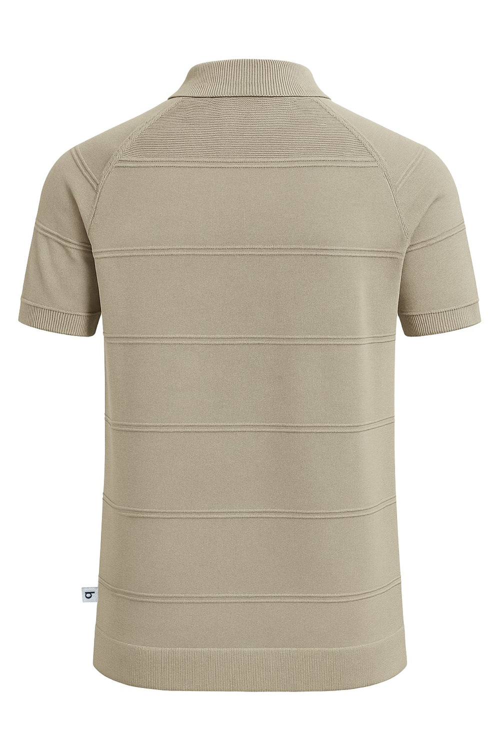 Polo Uomo in filo di cotone con lavorazione a righe - BEIGE