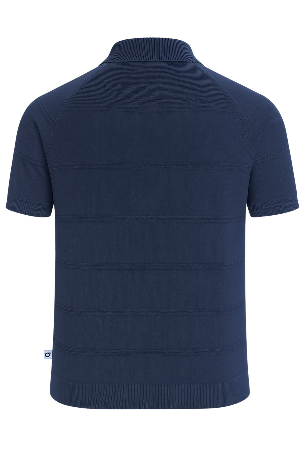 Polo Uomo in filo di cotone con lavorazione a righe - BLU