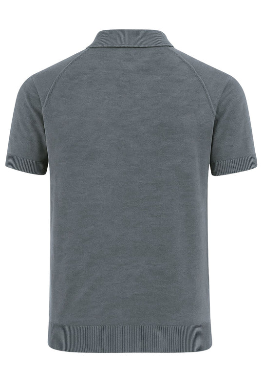 Polo uomo in filo 100% Cotone semi slim fit - GRIGIO
