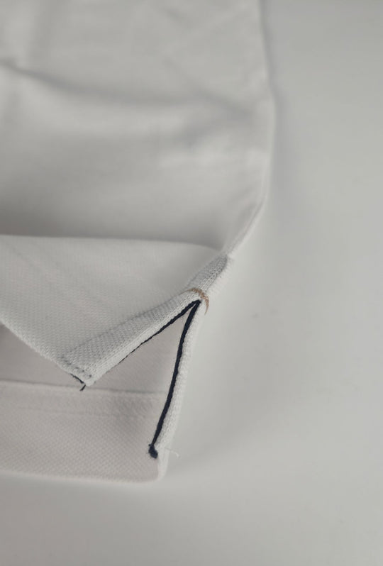 Polo Uomo P-CLUB cotone piquet logo stampato lato cuore- BIANCO