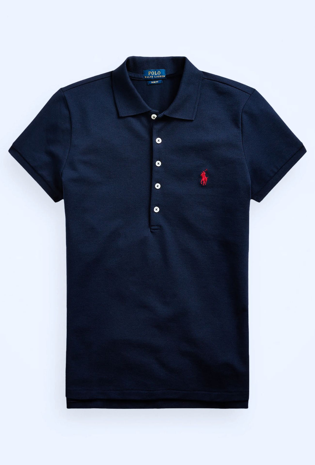 Polo donna RALPH LAUREN cotone piquet Slim fit - BLU