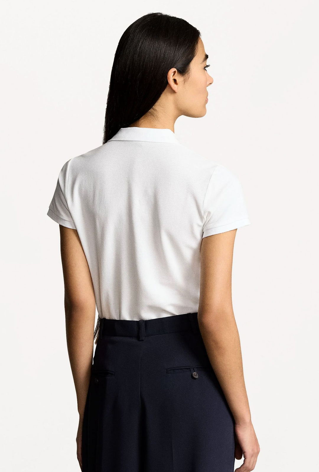 Polo donna RALPH LAUREN cotone piquet Slim fit - BIANCO