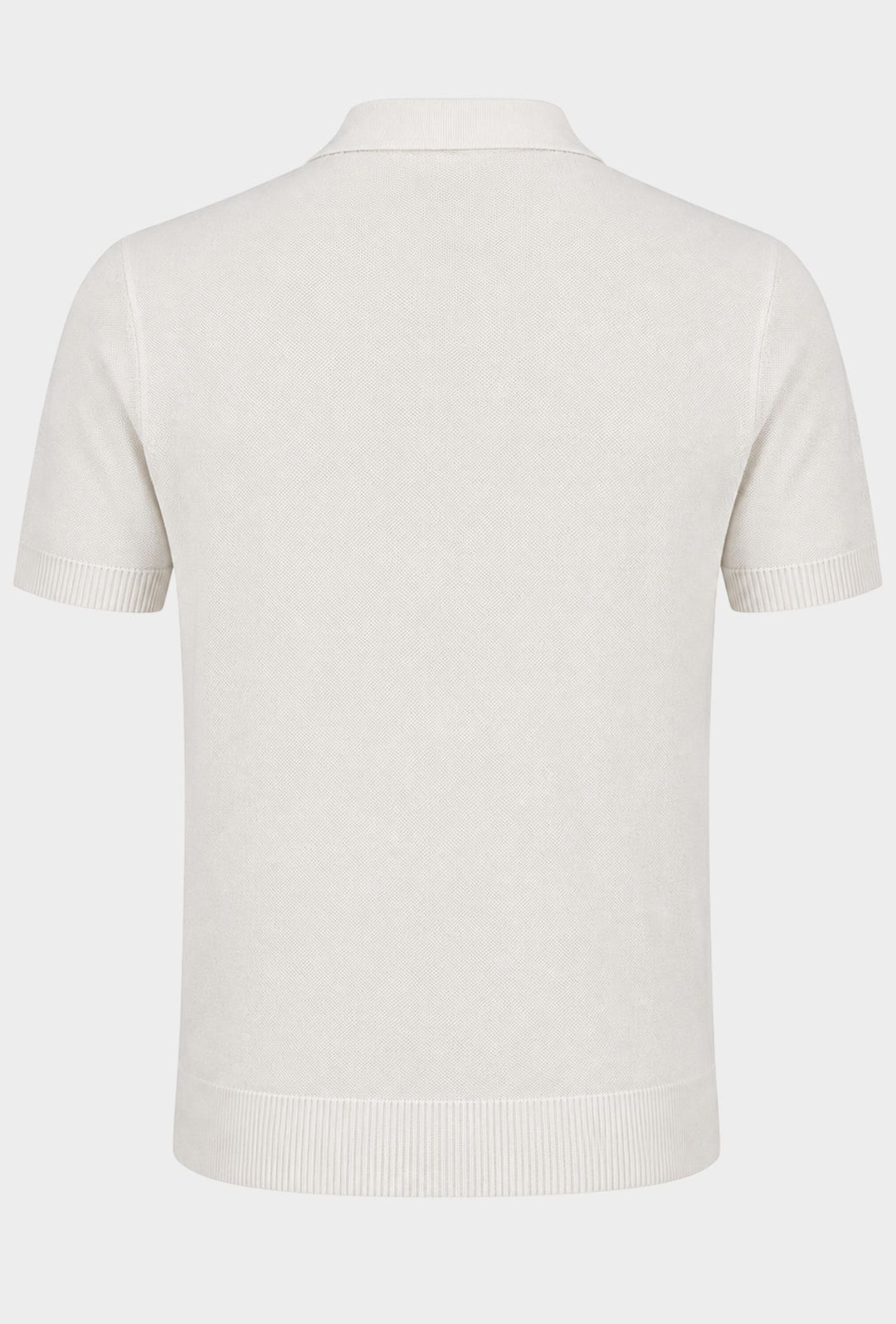 Polo Uomo in Maglia con Inserti Verticali in cotone- BIANCO