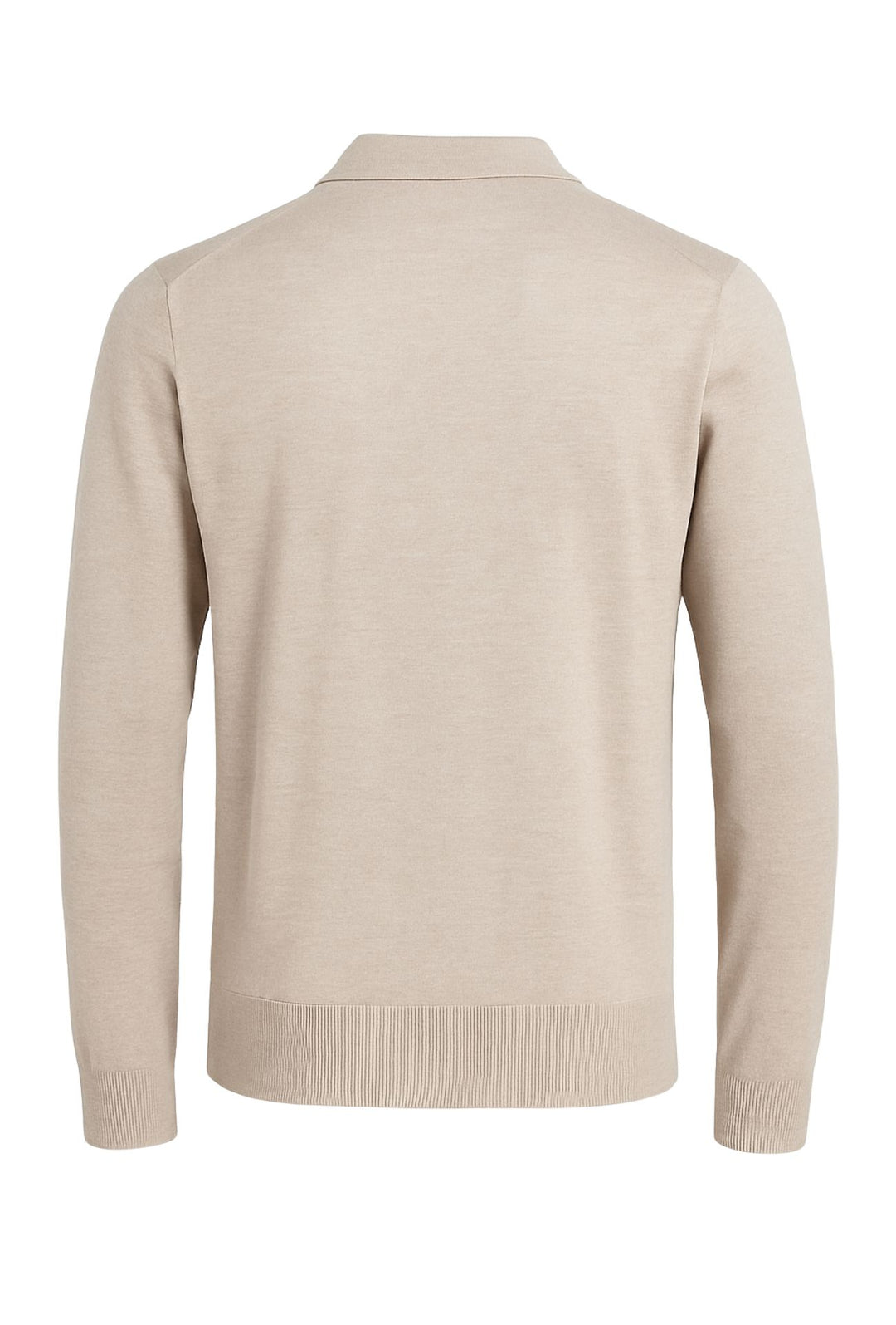 Maglioncino Polo uomo senza bottone Dresserd manica lunga - BEIGE