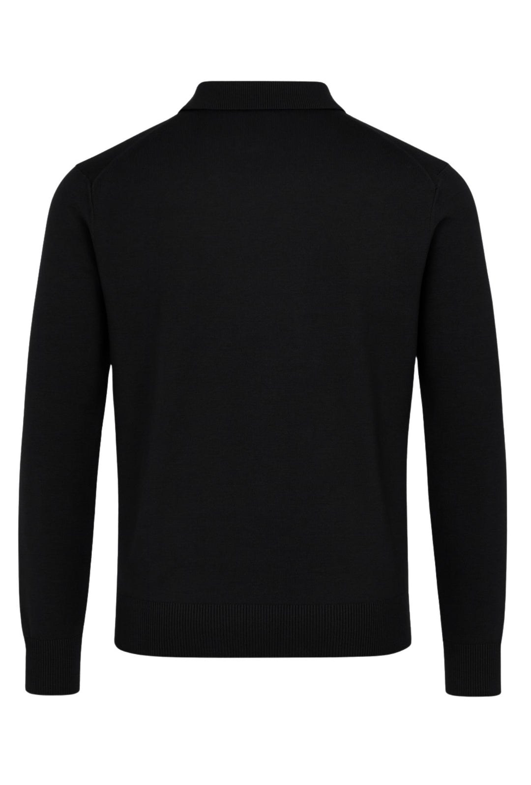 Maglioncino Polo uomo senza bottone Dresserd manica lunga - NERO