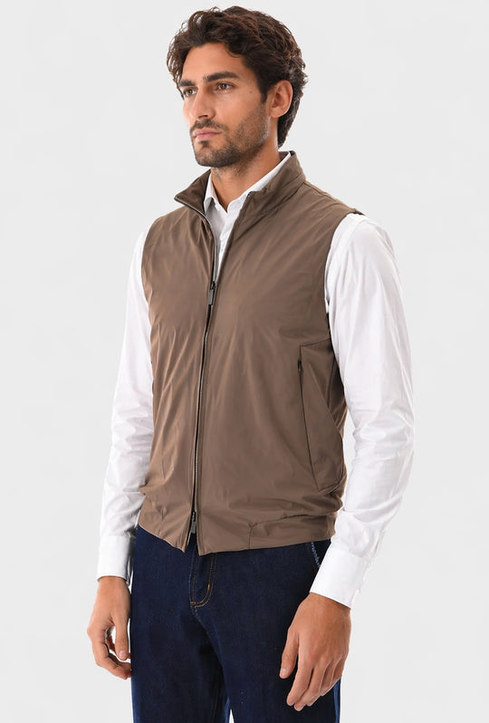 Smanicato uomo NO STIRO slim fit dresserd - FANGO