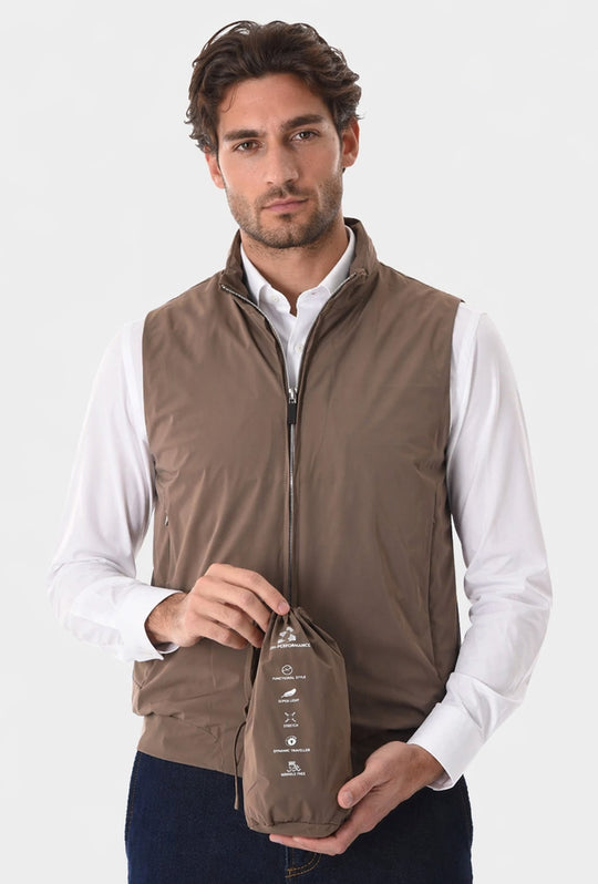 Smanicato uomo NO STIRO slim fit dresserd - FANGO