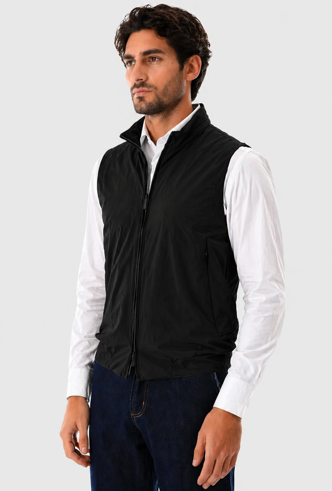Smanicato uomo NO STIRO slim fit dresserd - NERO