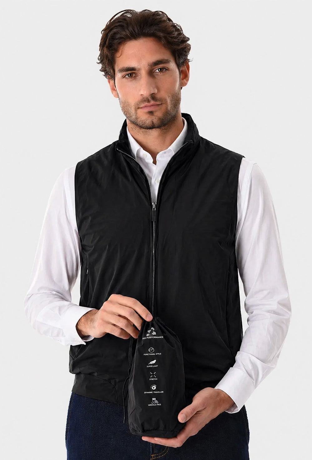 Smanicato uomo NO STIRO slim fit dresserd - NERO