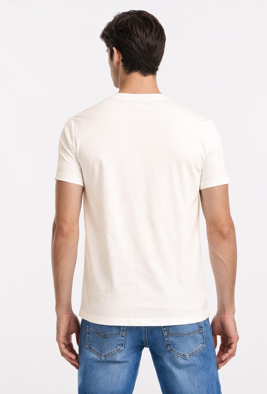 T-Shirt uomo Tommy Jeans stampo grande sul petto - OFF WHITE