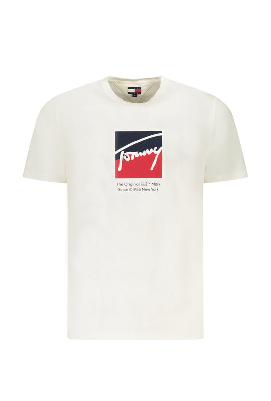 T-Shirt uomo Tommy Jeans stampo grande sul petto - OFF WHITE