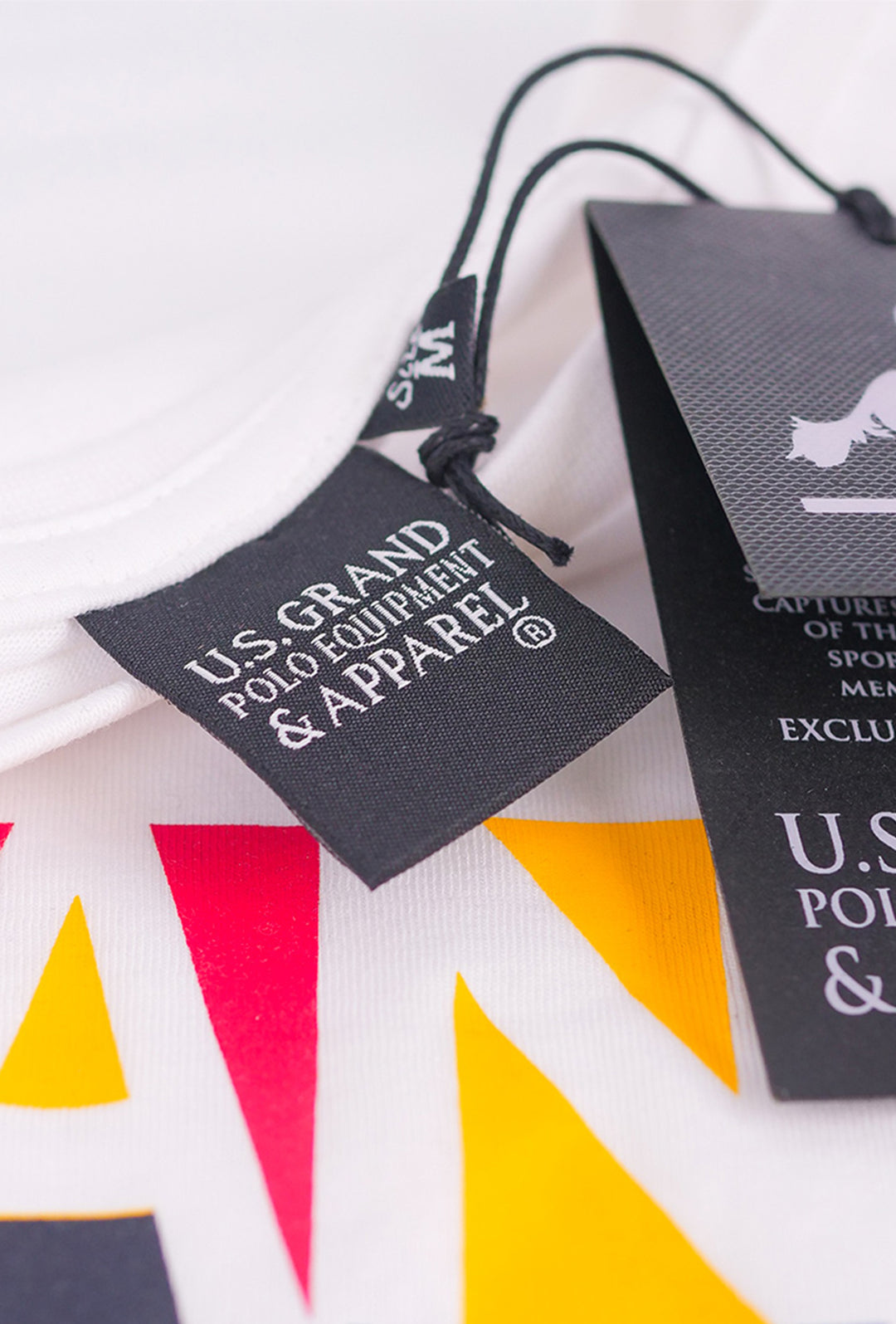 T-Shirt Uomo mezza manica U.S. Grand Polo Equipment & Apparel Stampo Colorato - BIANCO