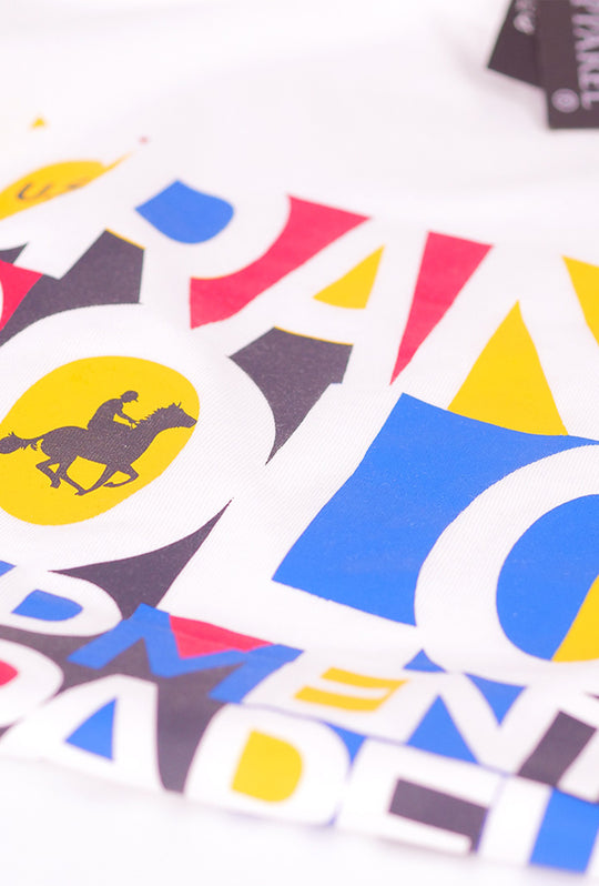 T-Shirt Uomo mezza manica U.S. Grand Polo Equipment & Apparel Stampo Colorato - BIANCO