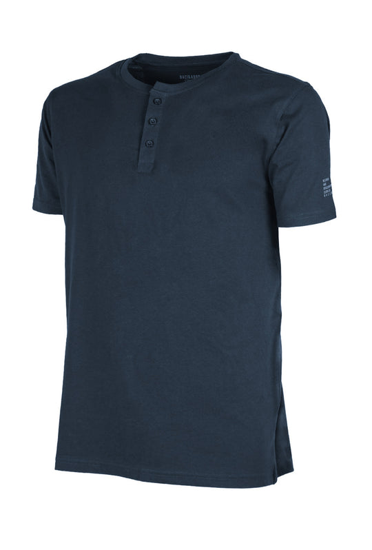 T-Shirt Uomo Baci & Abbracci Maglietta Serafino in cotone Regular Fit Maglie Dresserd - BLU